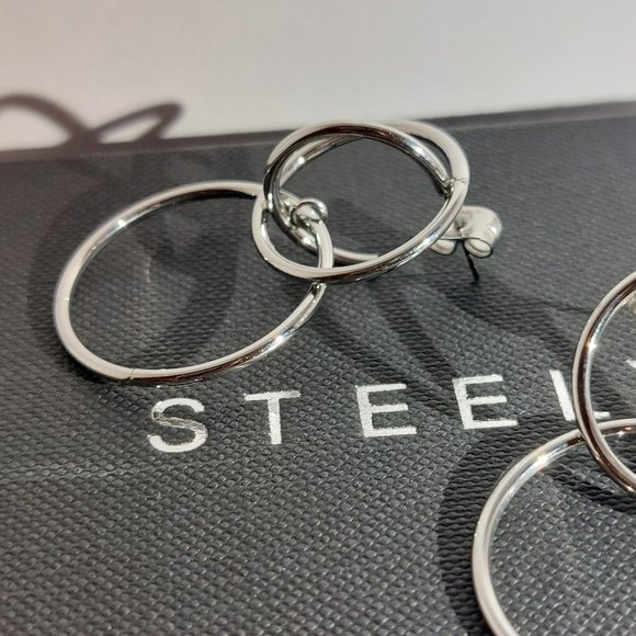 2/$30 Steelx Earrings Style Loop Hoop SL P12 - Picture 9 of 12